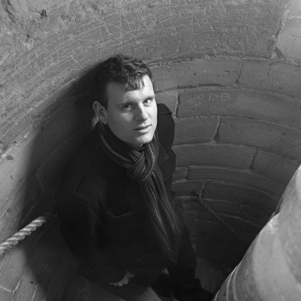 Glen on a spiral stairway